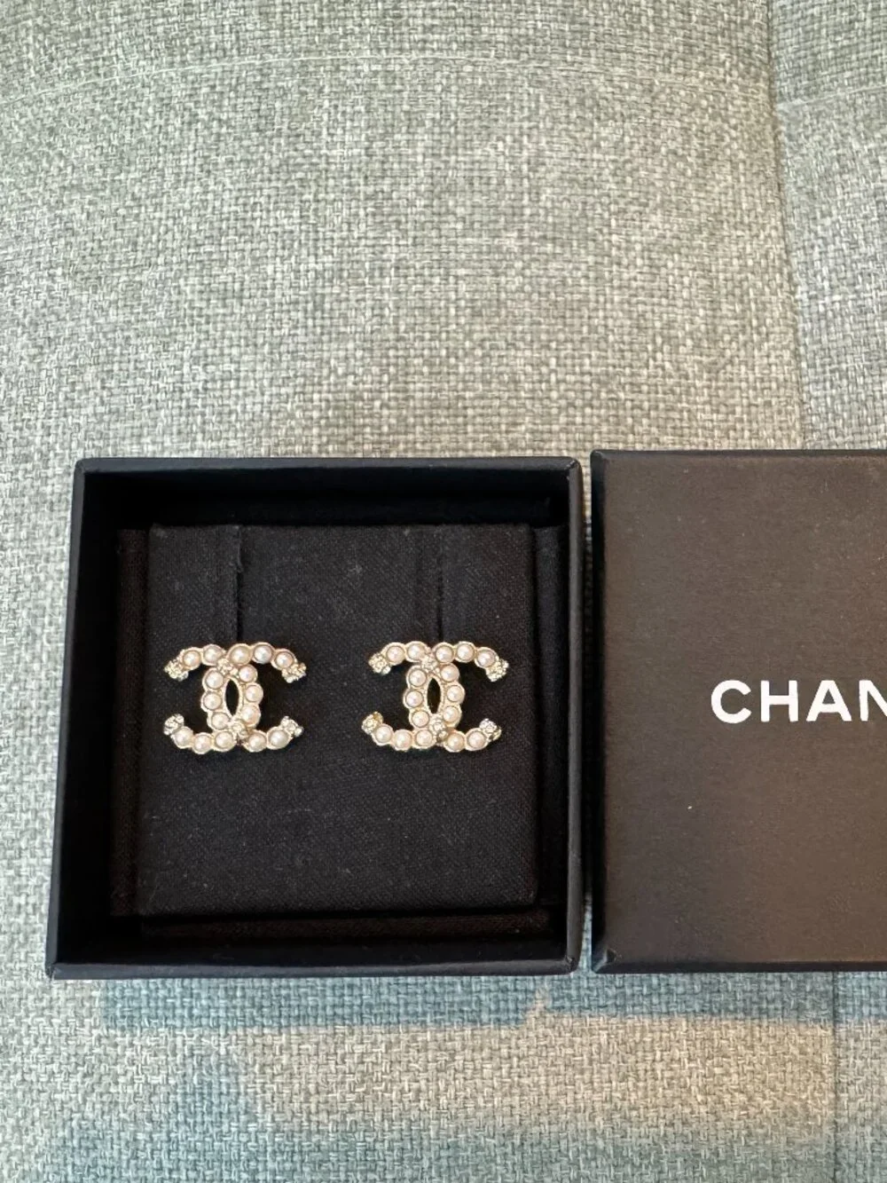 Chanel Classic CC Pearl Earrings - Authentic Statement Piece